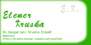 elemer kruska business card